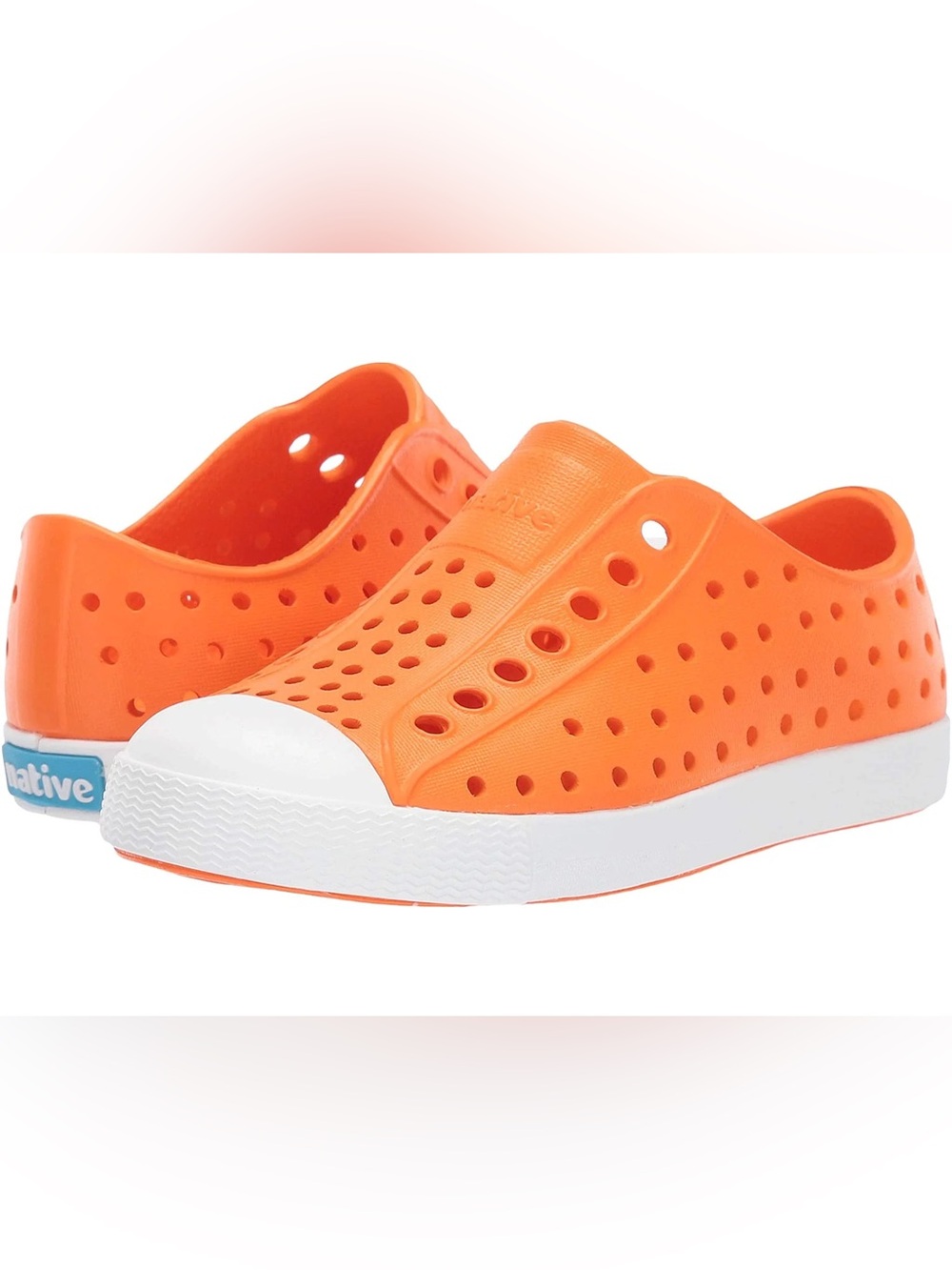 Native Jefferson Slip On Sneaker Youth Size 9 City Orange Rubber